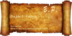 Bajári Petra névjegykártya